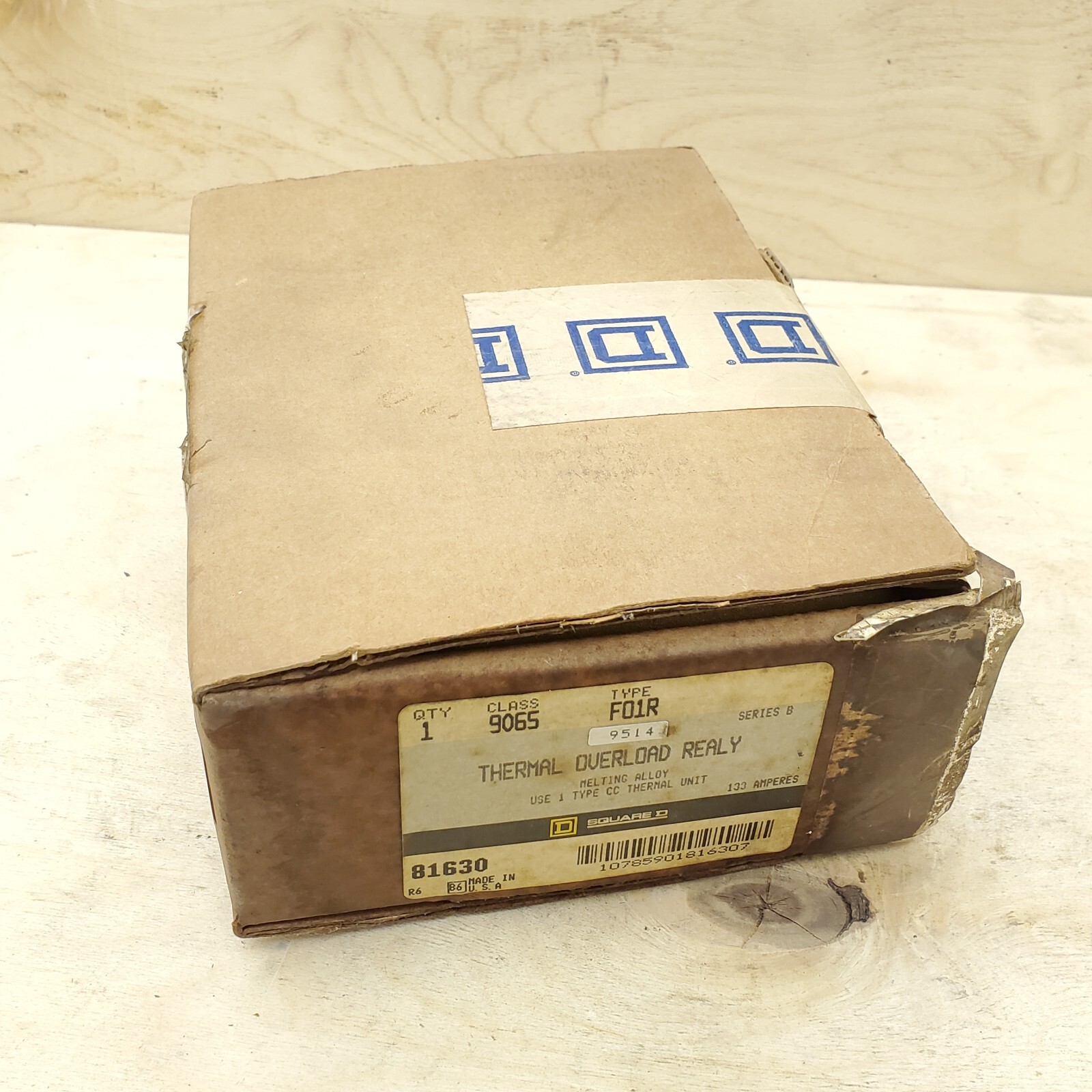 Square D 9065-FO1R Thermal Overload Relay Single Pole - NEW in Box & Ships FREE