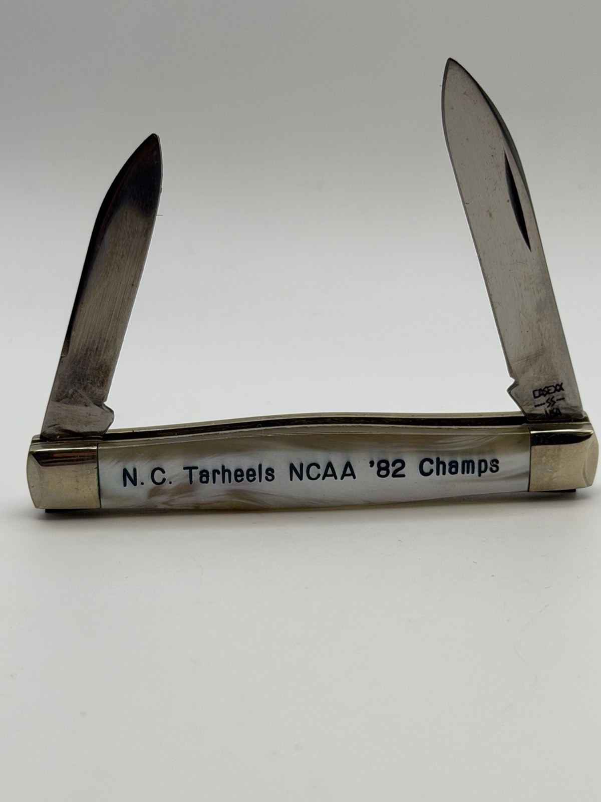 Vintage 1982 Case XX Knife NC Tarheels NCAA 82 Champs Mother Of Pearl Pen Knife