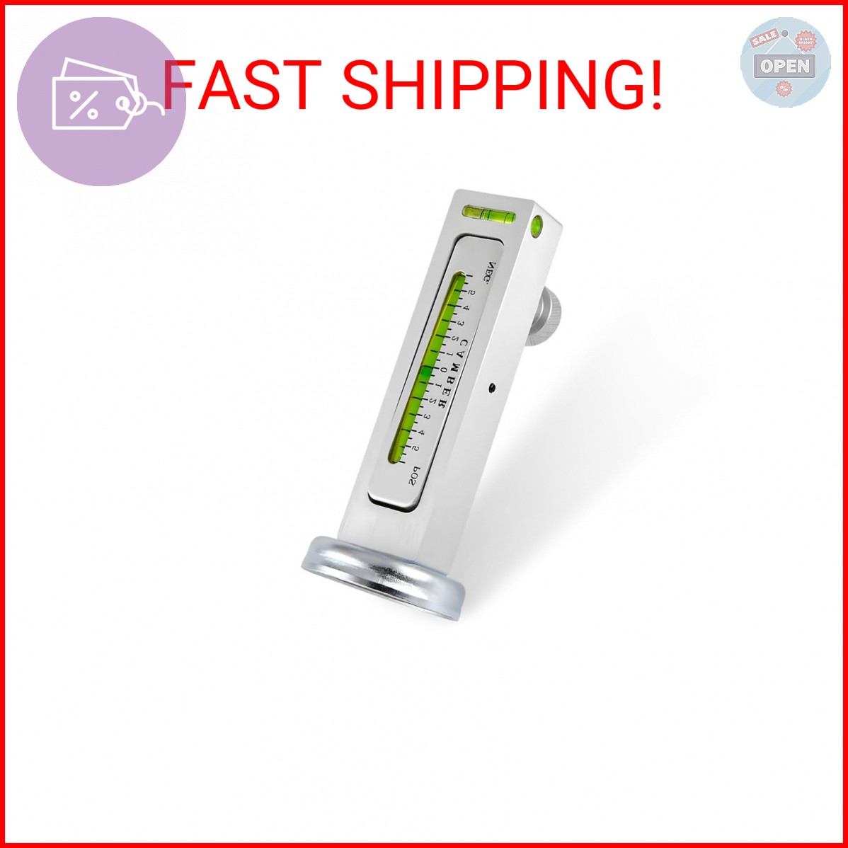 KVAEY Adjustable Magnetic Gauge Tool, Camber Caster Strut Wheel Hub Alignment Ga