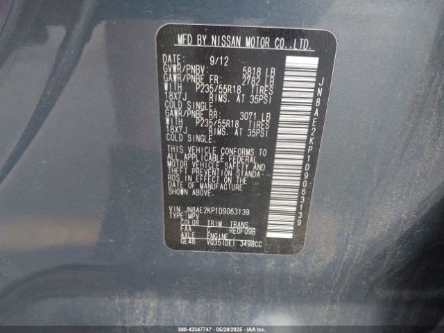 Radiator CVT Fits 11-17 QUEST 4842449