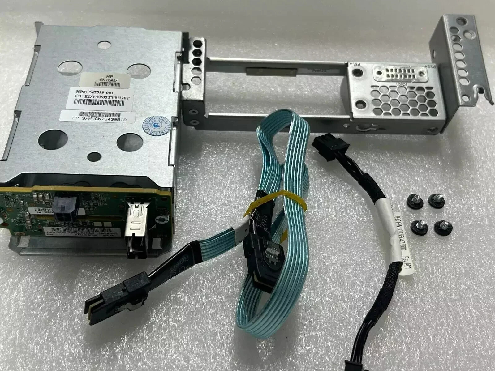 HP DL380 G9 2xSFF HDD Backplane w/Cables w/Cage 747599-001 777840-001 777280-001