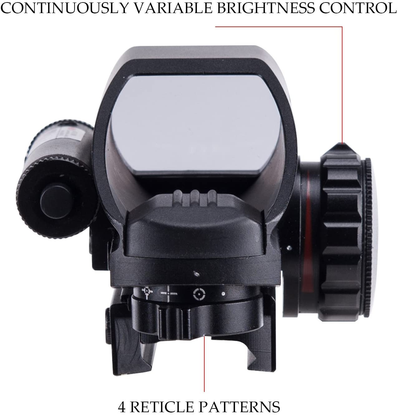 Tactical Holographic Red / Green Reflex Scope and laser sight combo 4 Reticles