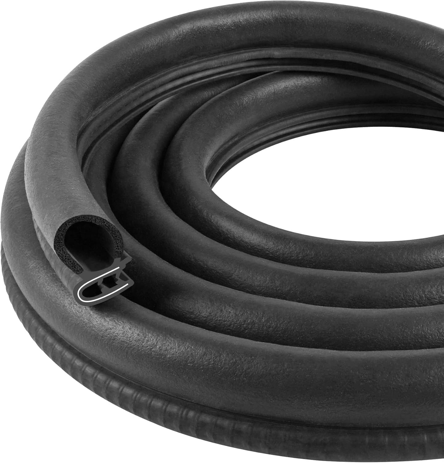 Automotive Door Weather Stripping 20Ft Car Door Rubber Edge Trim Seal Strip G...