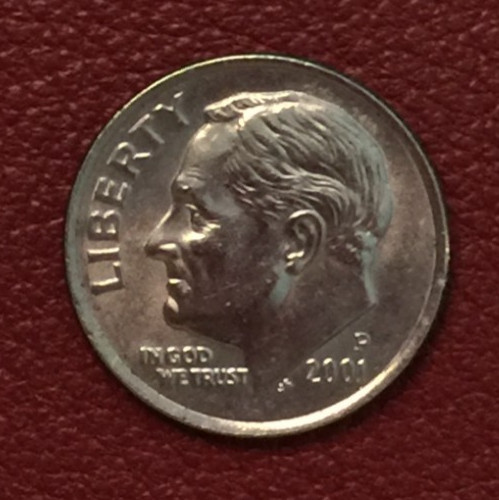 2001 P  Roosevelt Dime - Actual coin - Free shipping.