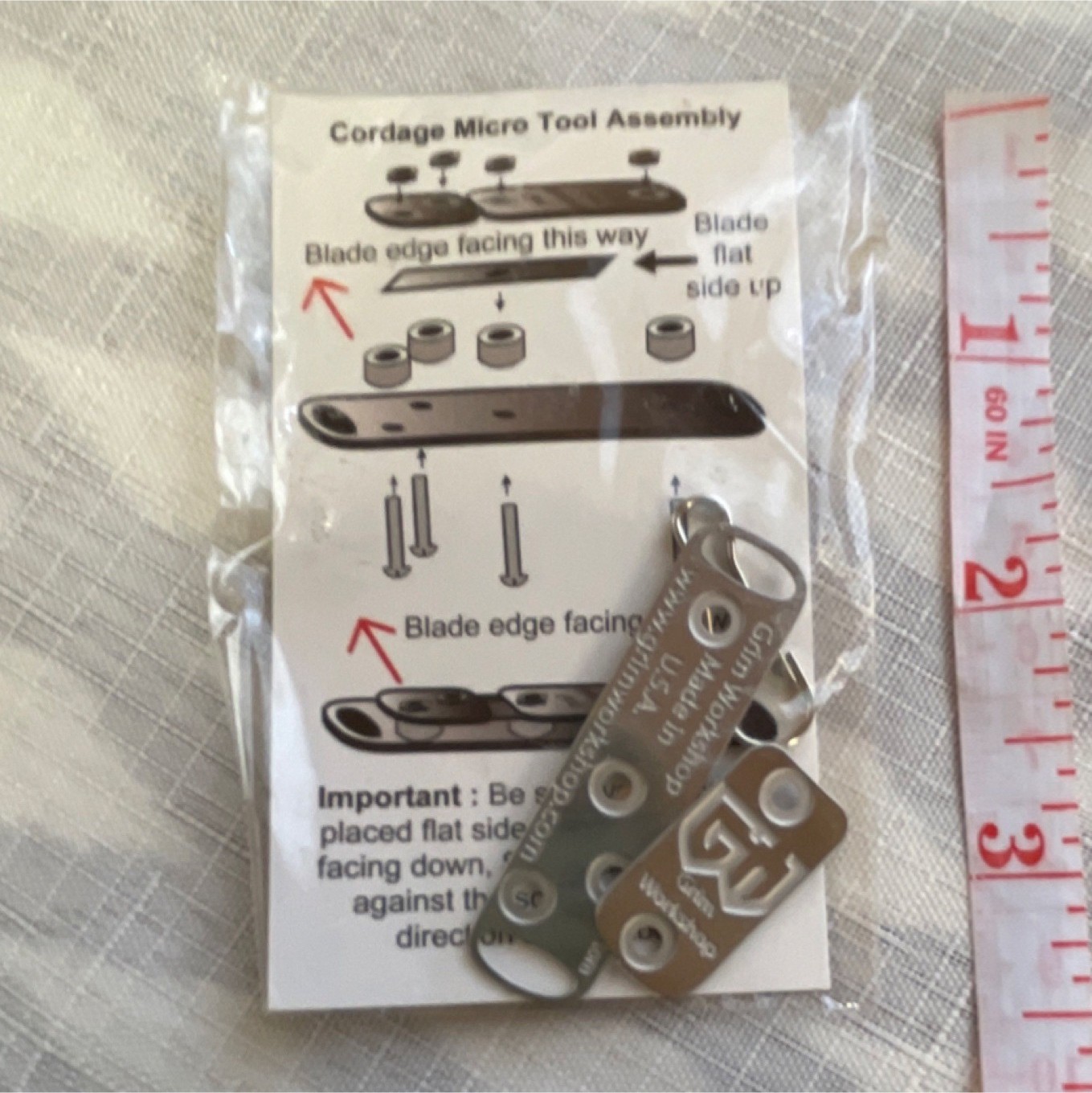 Grim Workshop Cordage Micro Tool Multi-Tool Stainless Steel Lightweight Cutter