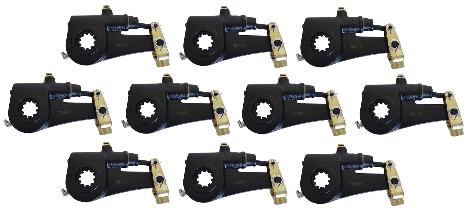 10 x Automatic Slack Adjuster 1.05"X10 Spline 6" Lever Replaces Meritor R801042