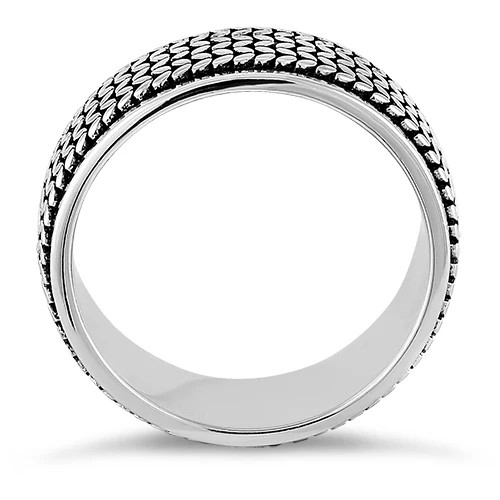 925 Sterling Silver Rope Pattern Eternity Band