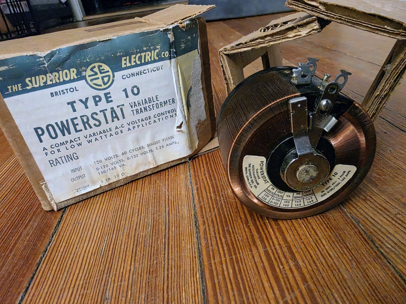 NOS Superior Electric Powerstat Type 10 Variac Variable Transformer Open Box