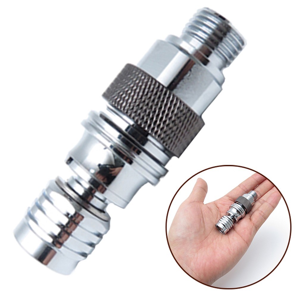 Diving full face secondary head adjuster self-locking connector adapter
