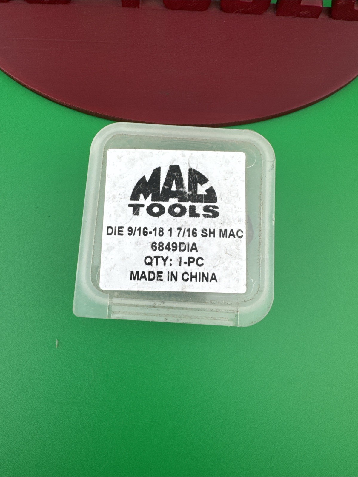 Mac Tools 6849DIA SAE Hexagonal Die 9/16"-18 NF - 1/7/16" Shank