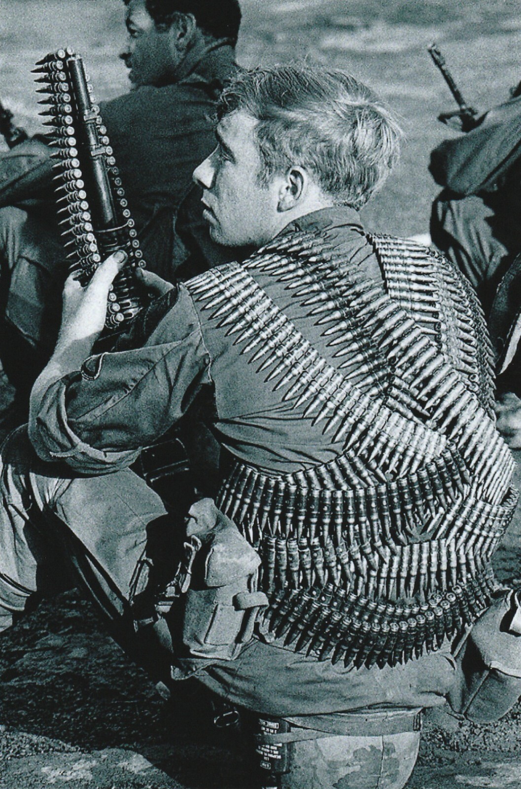Vietnam  War  Photos --  Soldier With Extra Ammo