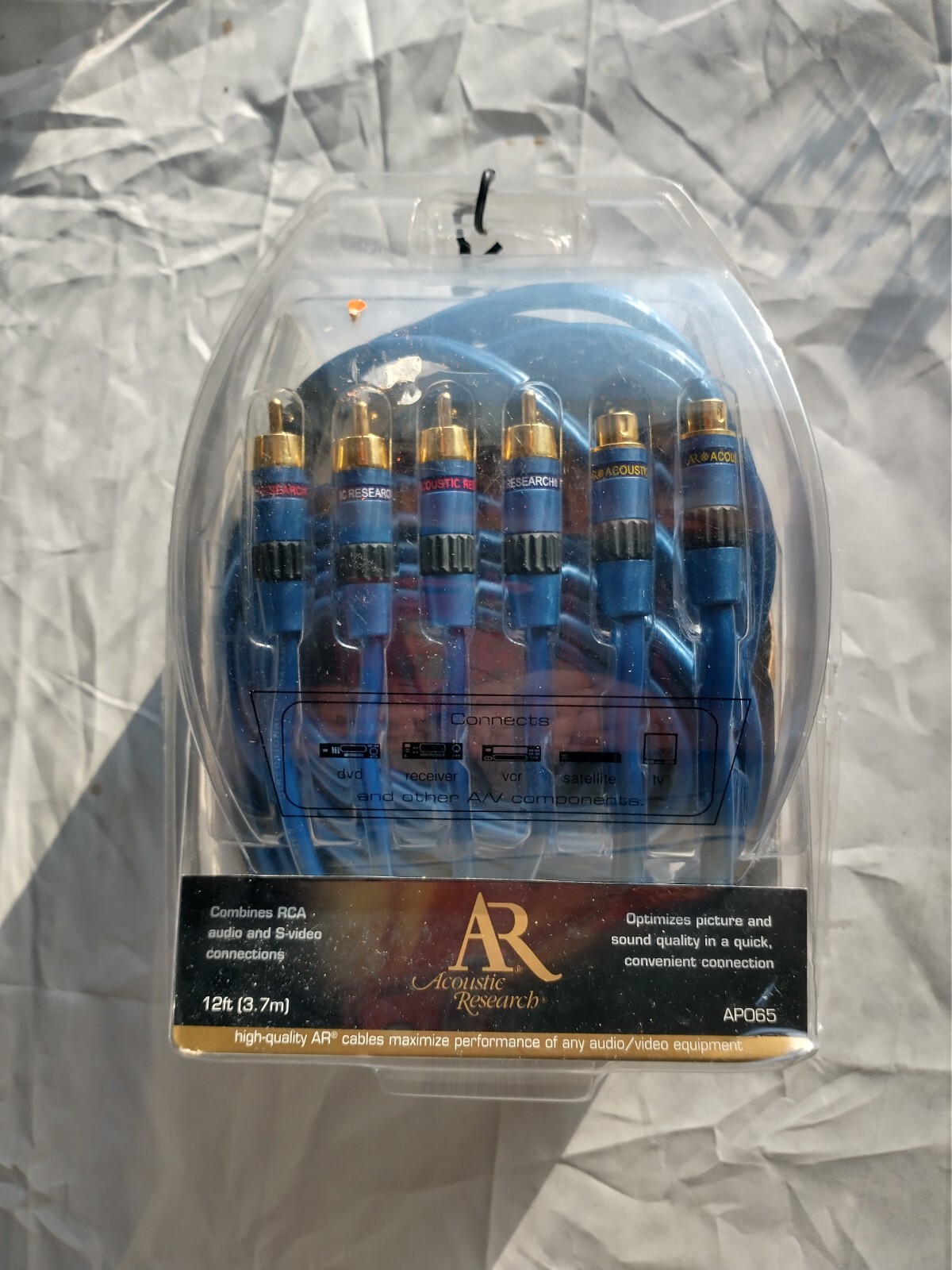 AR Acoustic Research 12' Ft s-video/audio cable