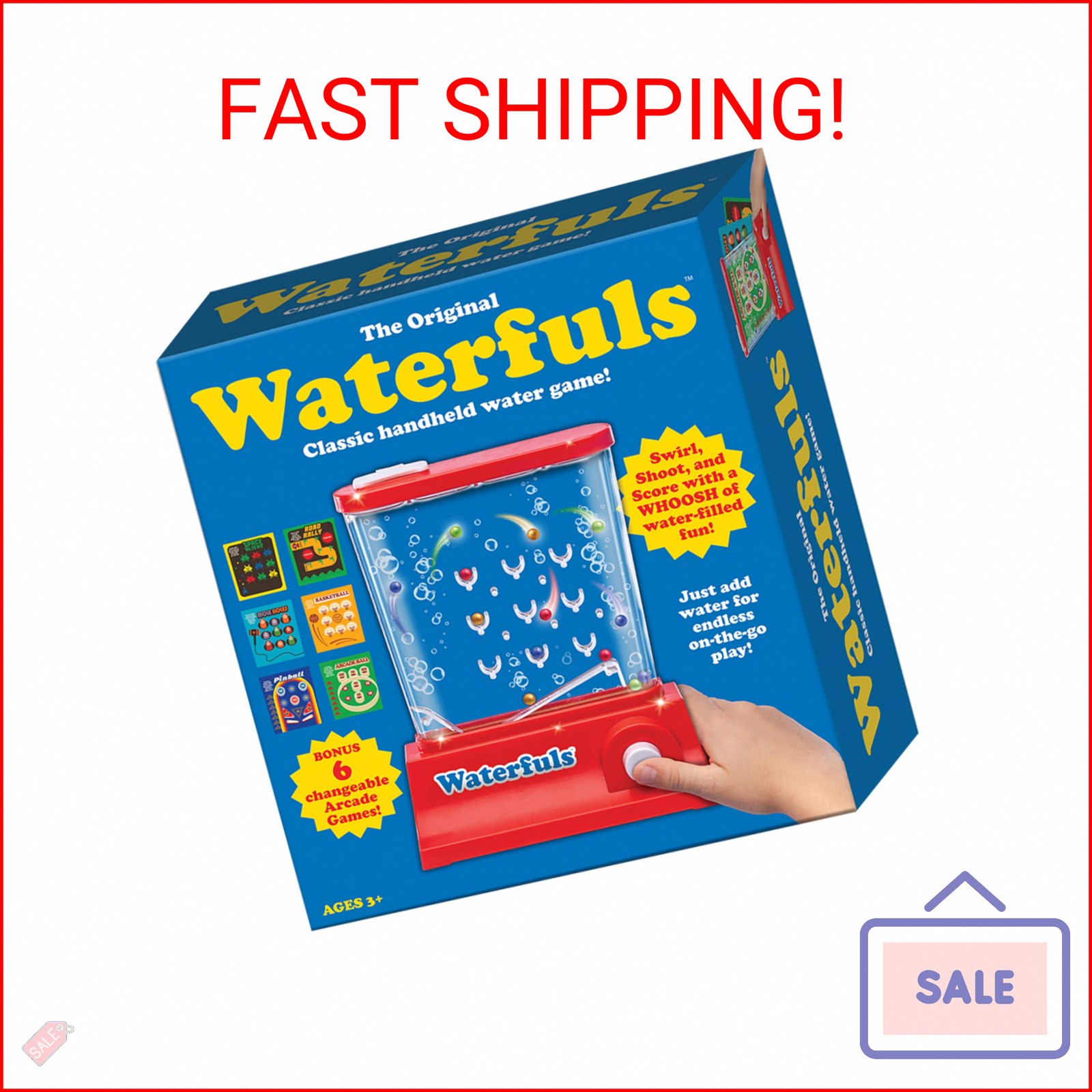 Playmonster Original Waterfuls Classic Handheld Water Games – Kids Games, Retro