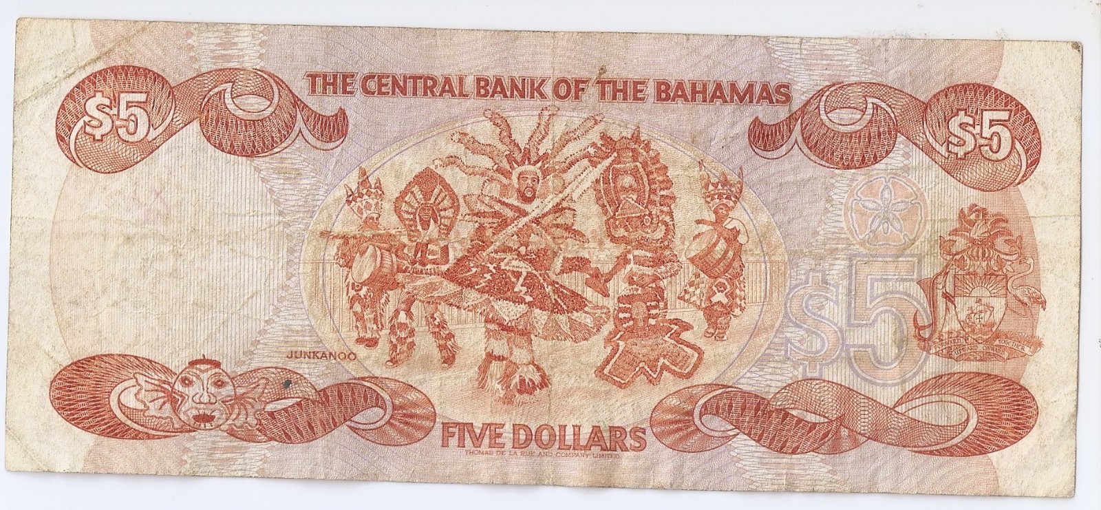 Bahamas 5 dollars 1974 (1984)