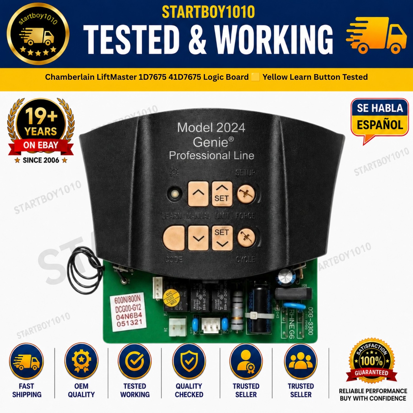 Genie 39537R.S Circuit Board 1022 1024 1042 2022 2024 2042 Tested
