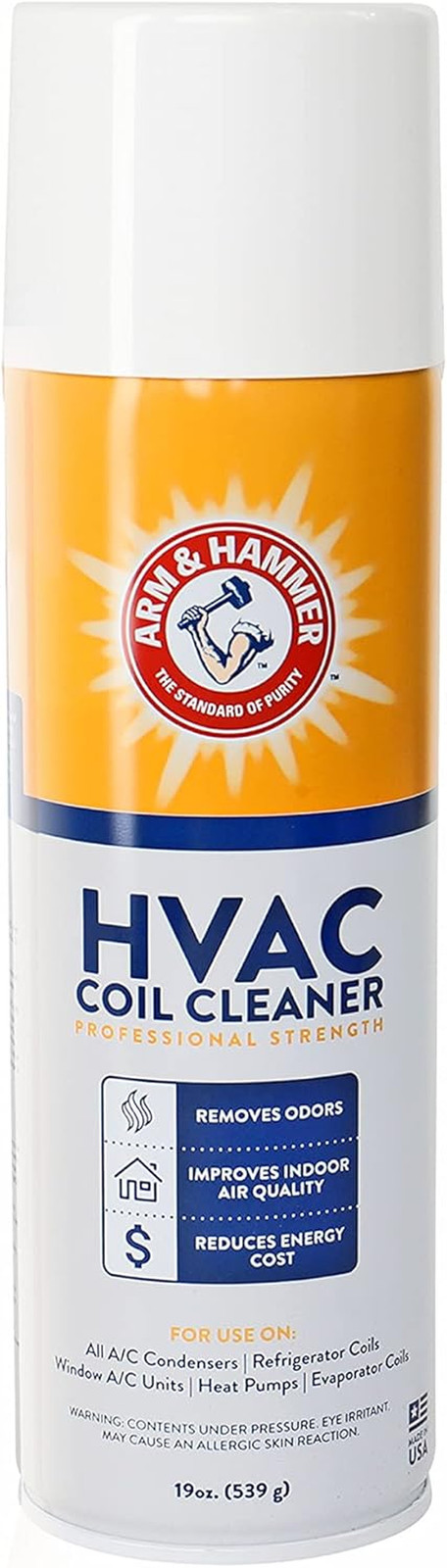 Biodegradable HVAC and Air Conditioner Coil Cleaner Foam Aerosol Spray, No Rinse