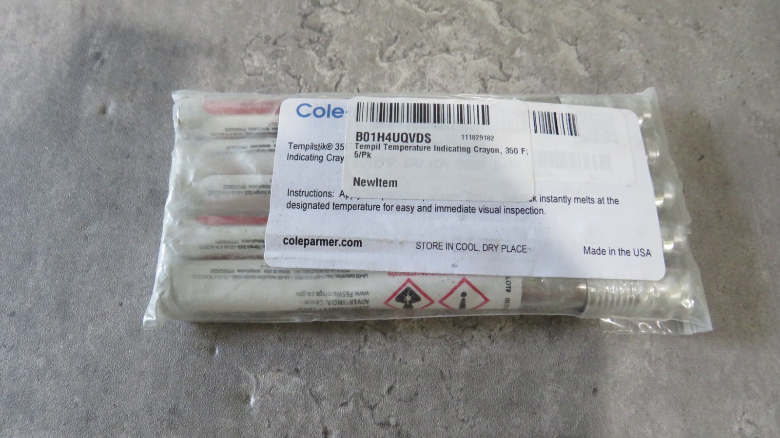 Tempil Temperature Indicating Crayon, 350⁰F; 5/Pk