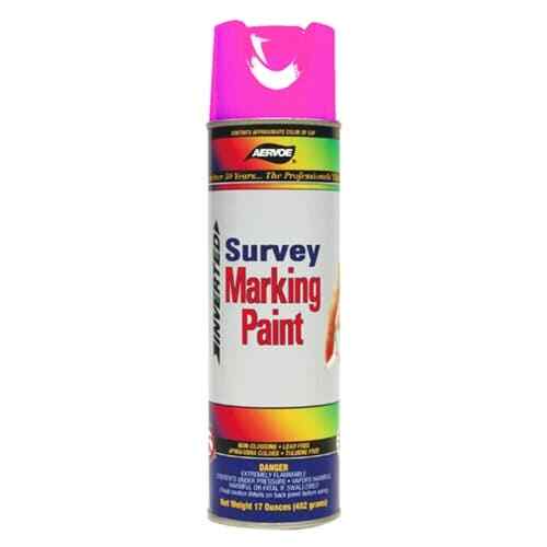 Aervoe 229 Fluorescent Survey Marking Paint, Aerosol 20 oz. (Pink)