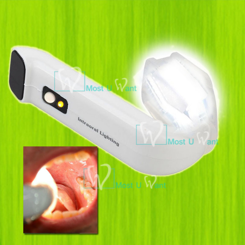 Dental Cordless Rechargeable Intro Oral LED Light Silicone Bite Suction Block