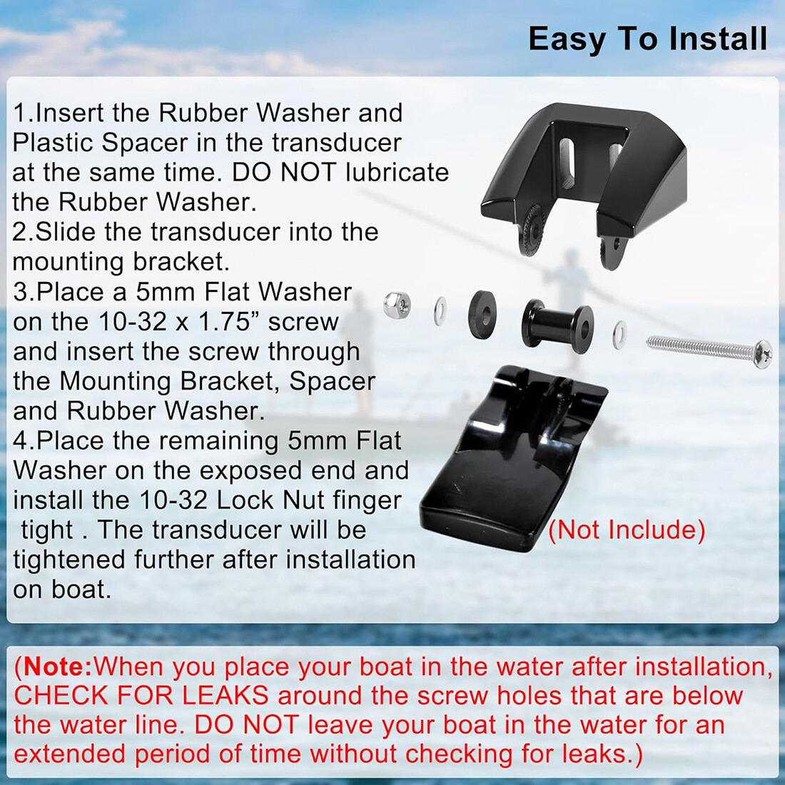 for Garmin Replacement Transom Transducer Mount Mounting Bracket 010-10272-00