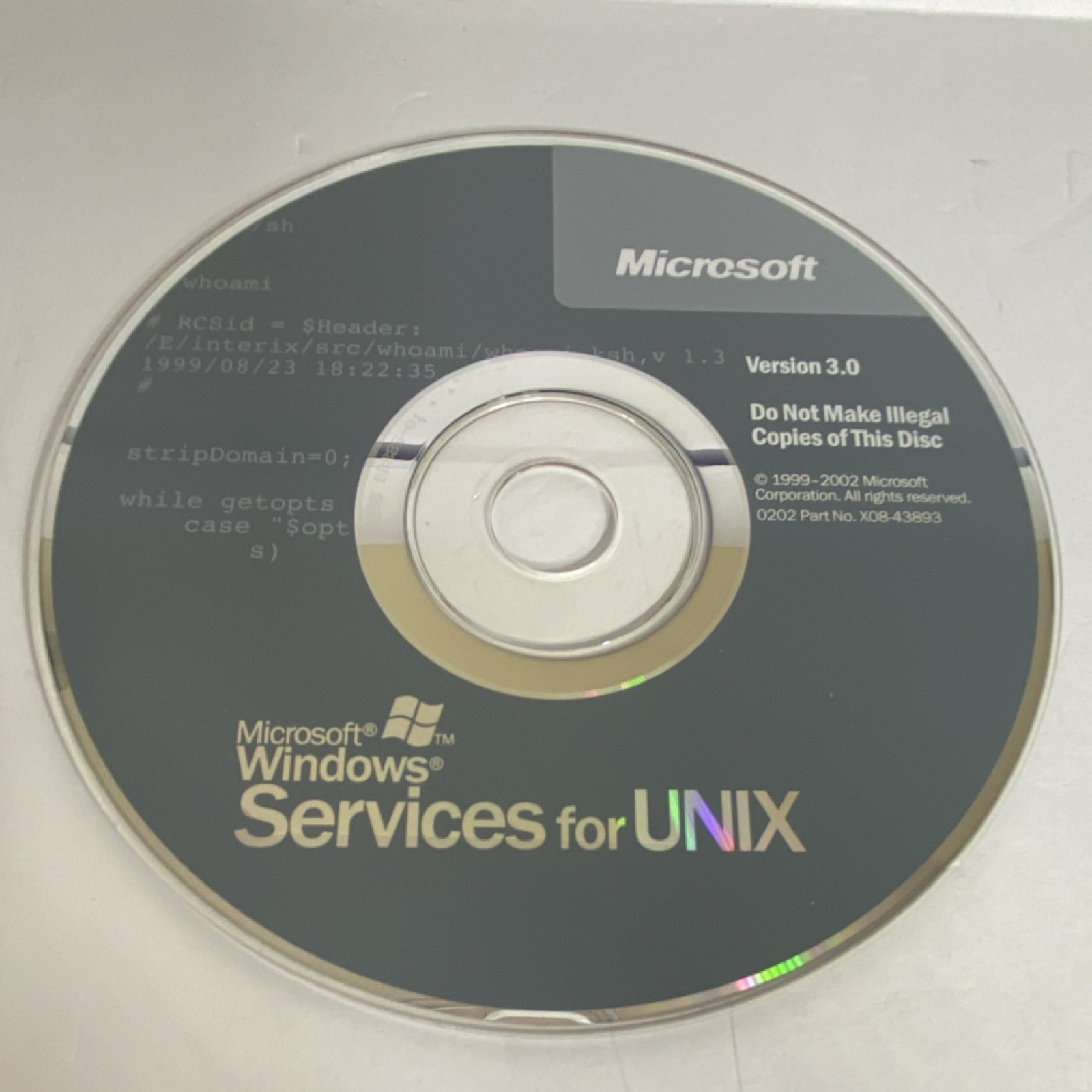 Microsoft Windows Services for UNIX Version 3.0 Utility Suite CD English