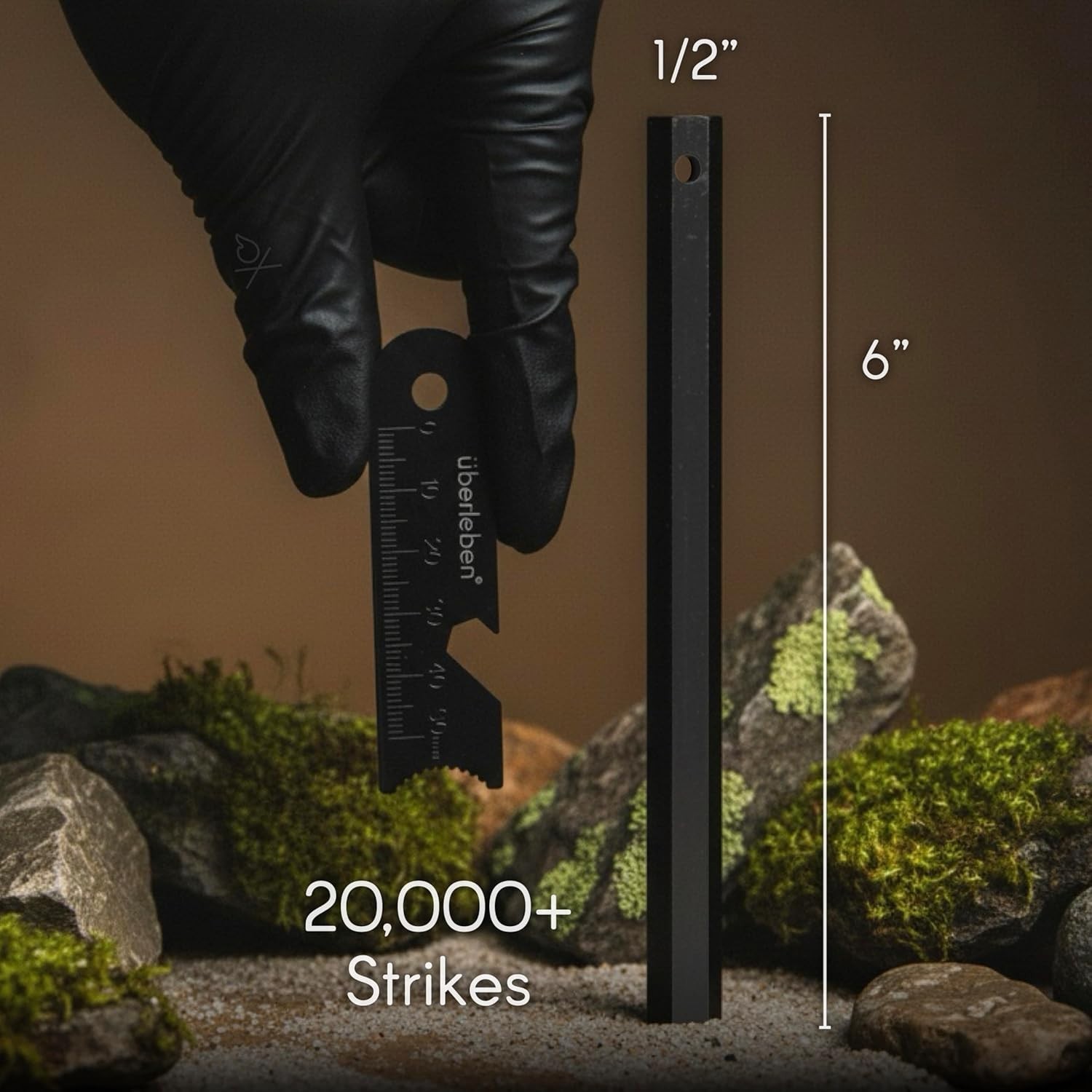 Dependable Ferro Rod Fire Starter - Compact Design with Multi-Function Striker