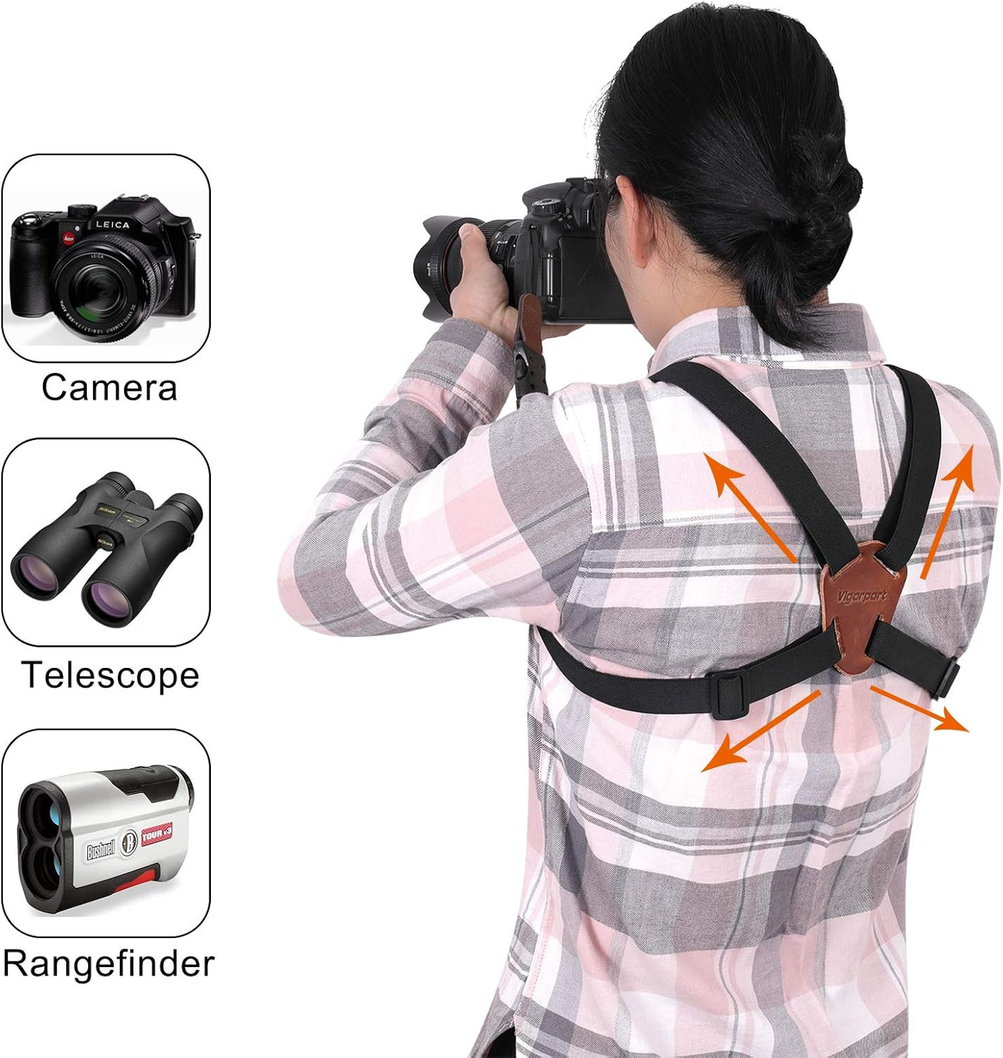 Camera Strap,Cross Shoulder Straps for Binoculars, Rangefinders,Harness Strap Co