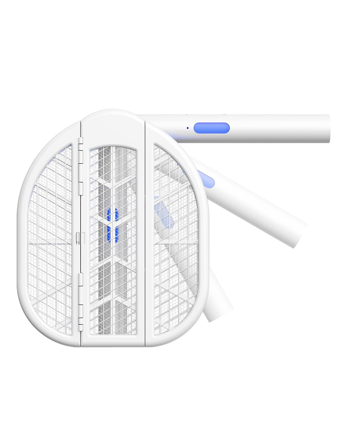 4000V Foldable Electric Fly Swatter 1500mAh Rechargeable Bug Zapper Racket Mo...