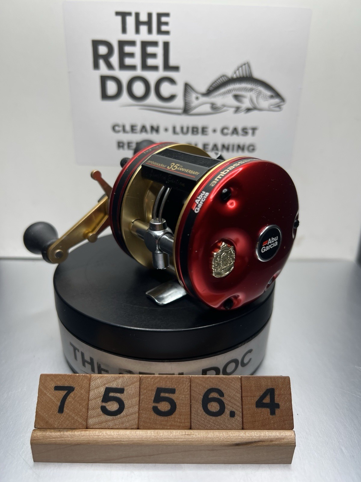 Abu Garcia 5000 35th Anniversary Red Gold Sweden 75564 Serviced By The Reel Doc