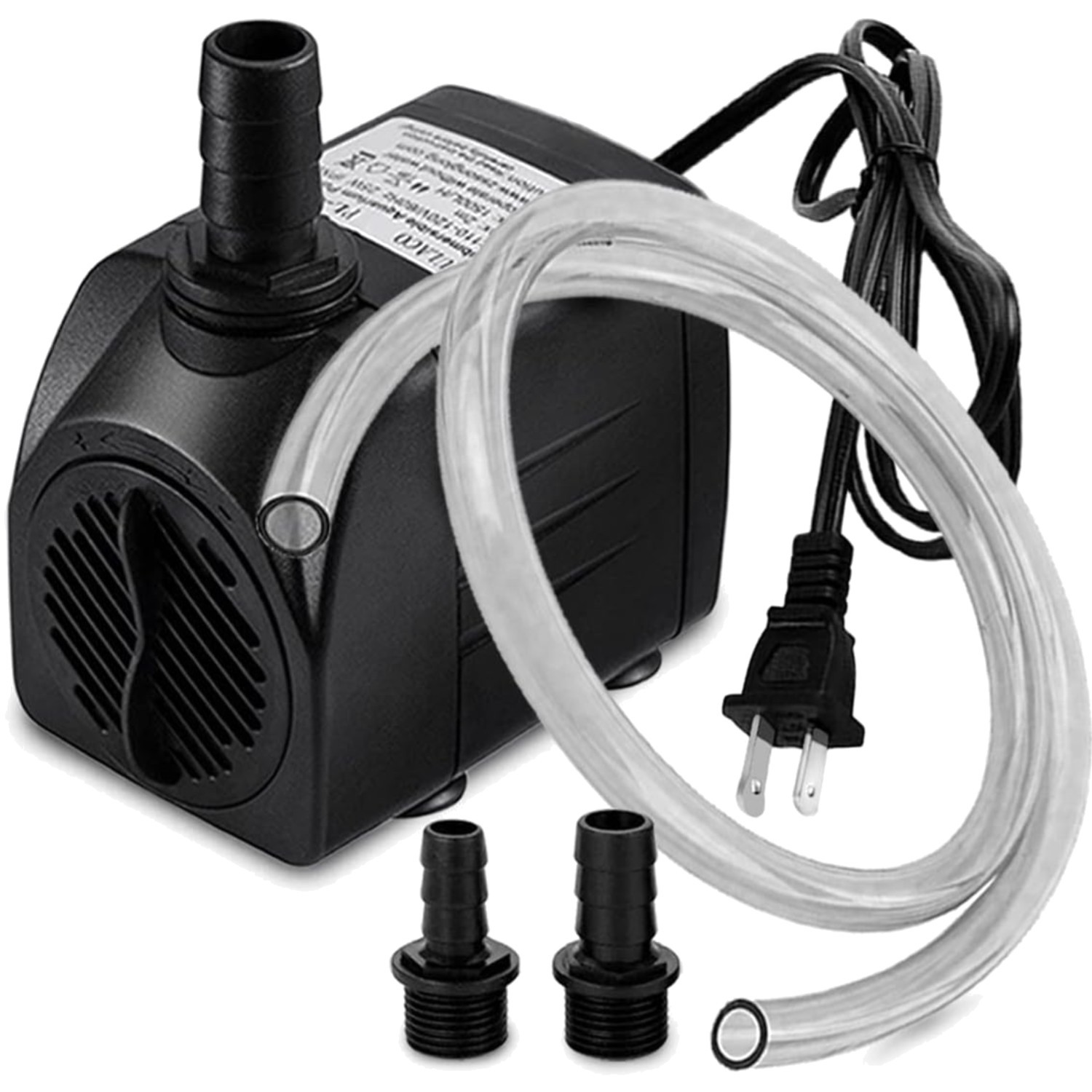 400GPH Submersible Pump with 5 ft Tubing, 1500L/H 25W durable fountain water ...