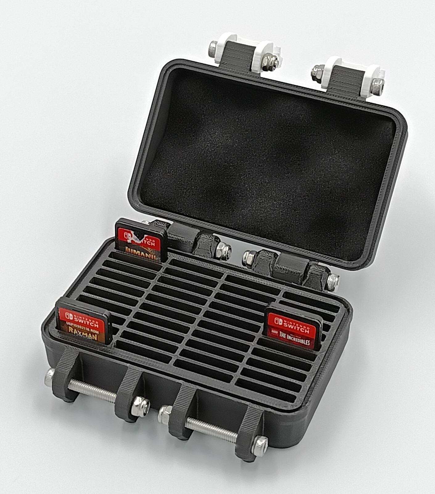 Rugged Protective Carrying Case for Nintendo Switch Games - Holds 40 Games