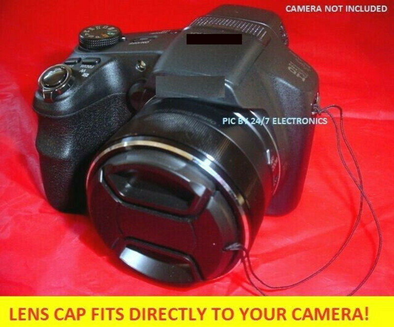 SnapOn LENS CAP DIRECTLY TO CAMERA PANASONIC LUMIX DMC-FZ200 FZ200K FZ300+HOLDER