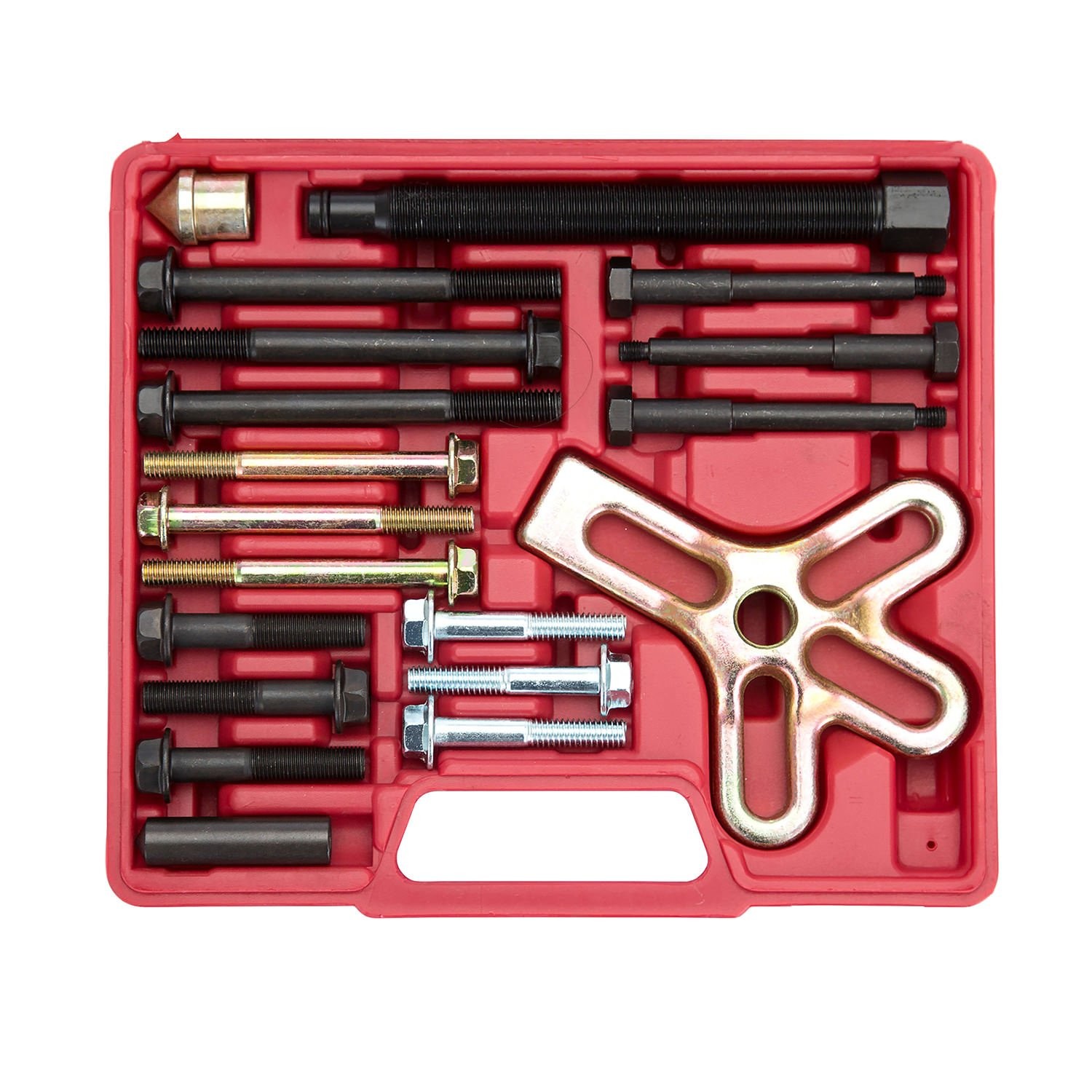 OEMTOOLS 27187 Harmonic Balancer Puller Kit, Removes 19 Piece, Red