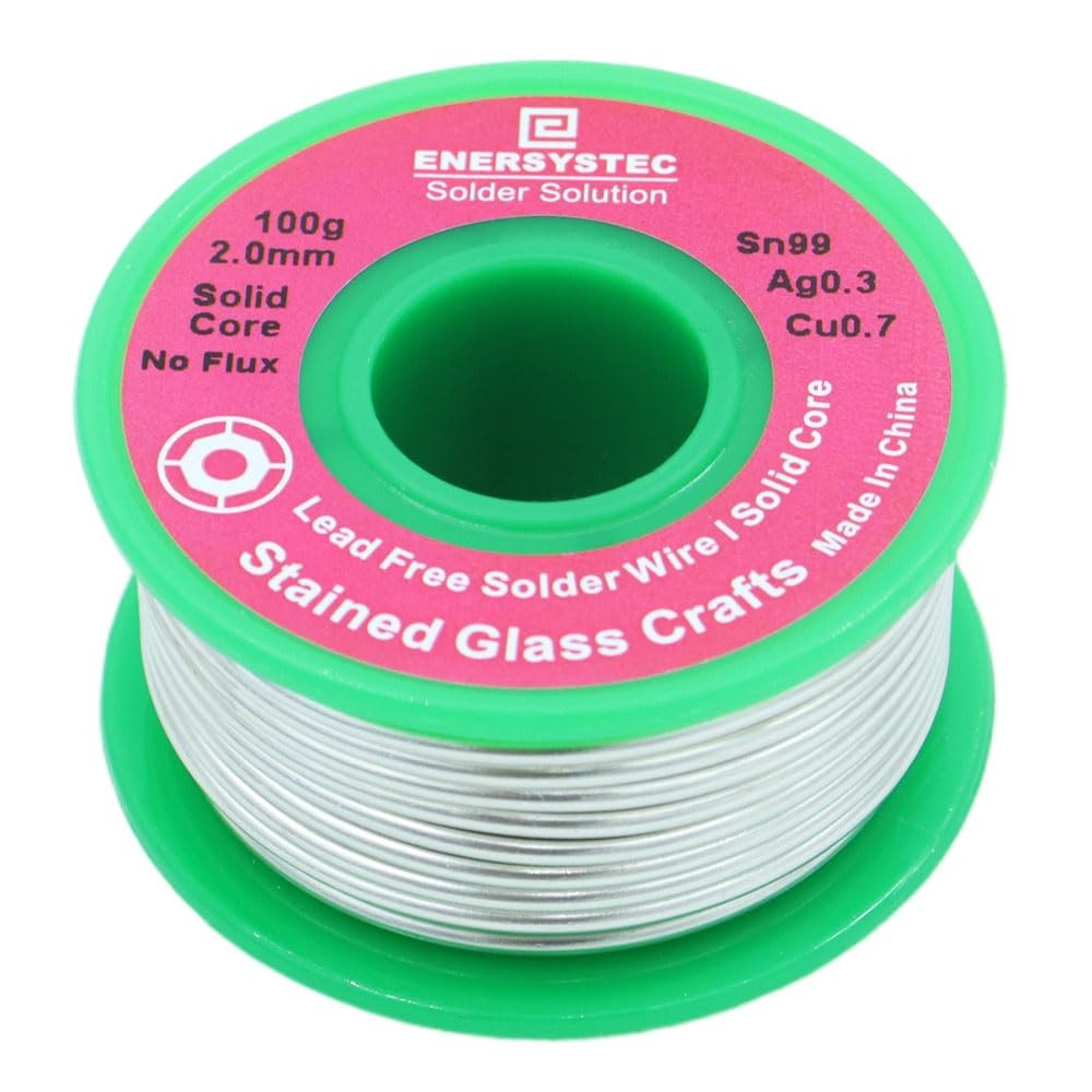 2.0mm Lead Free Solder Wire for Stained Glass Craft, Art Craft 2.0mm, Silver