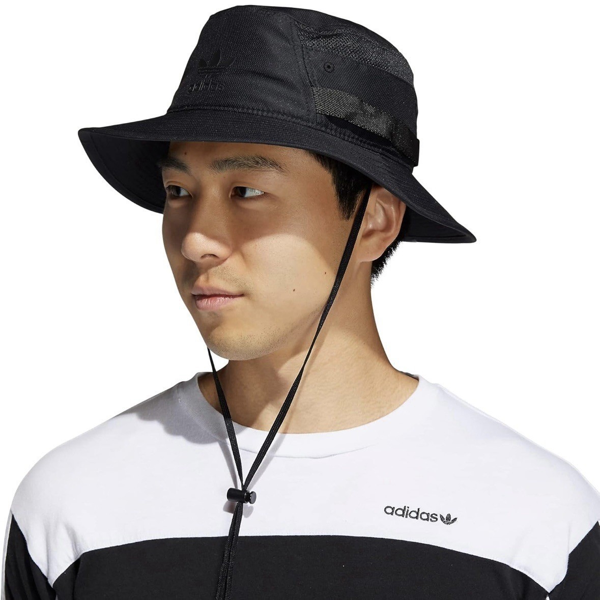 NEW Adidas Bucket Hat Small Medium Black Utility Mesh Fishing Outdoor