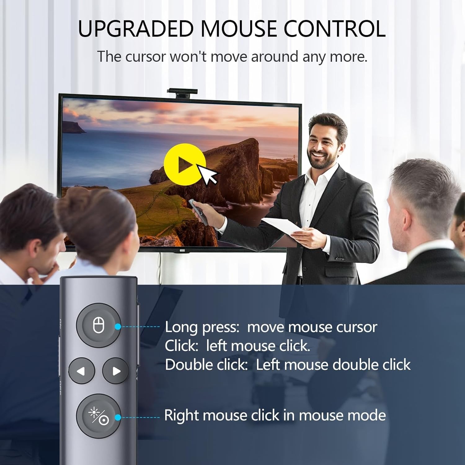 N95s BLE Presentation Clicker with Digital Pointer