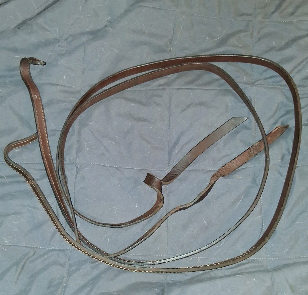 Brown Leather, Western, Split Reins