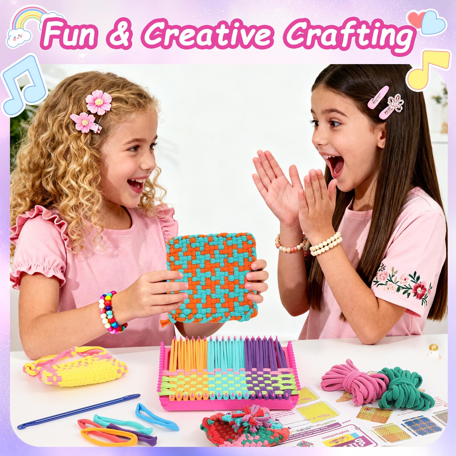 Weaving Loom Kit Toys Gift for and Adults–DIY Arts and Crafts Beginner-Friend...