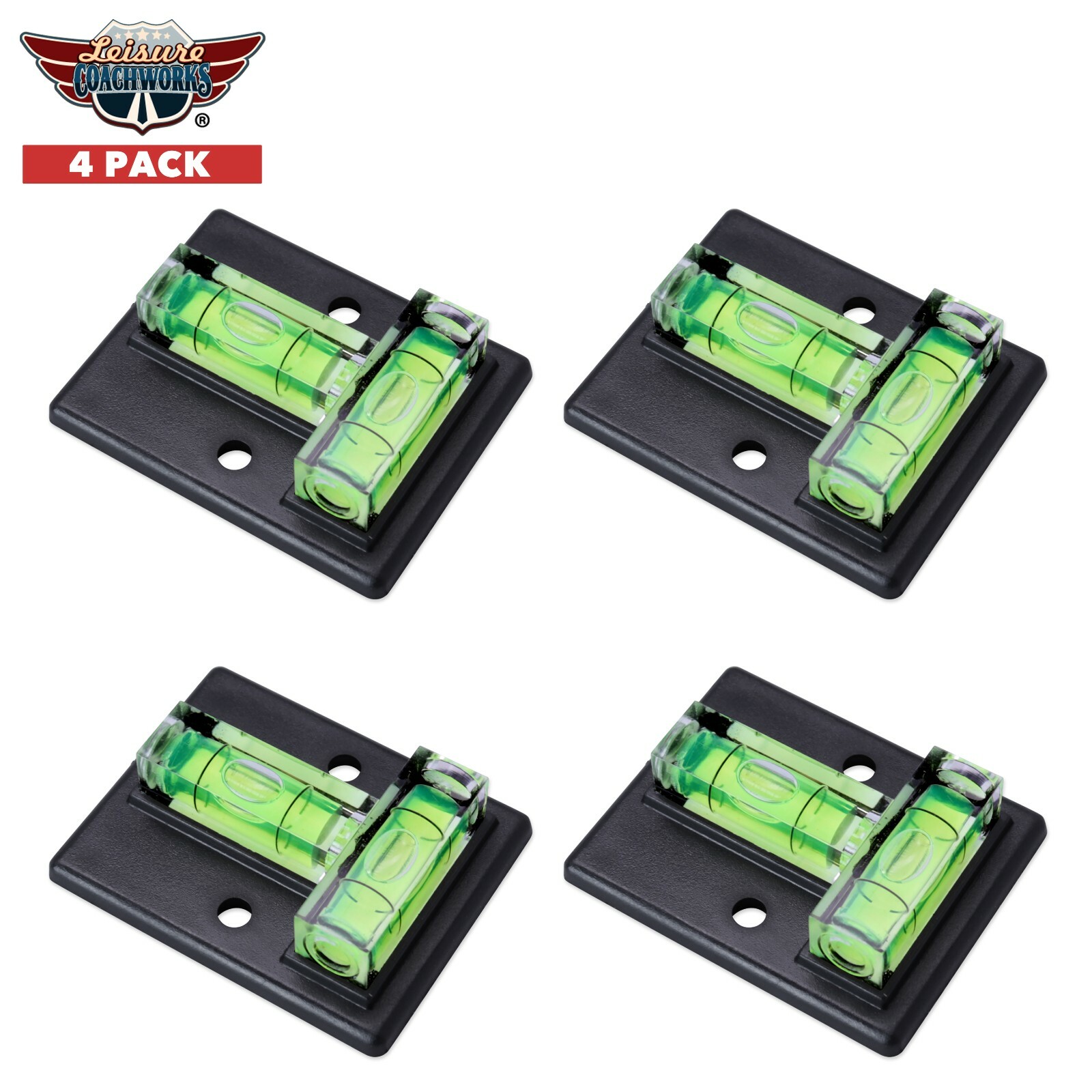 4 PACK NEW T Bubble Levels 2 Way Cross Check Easy To Read SQUARE LCW