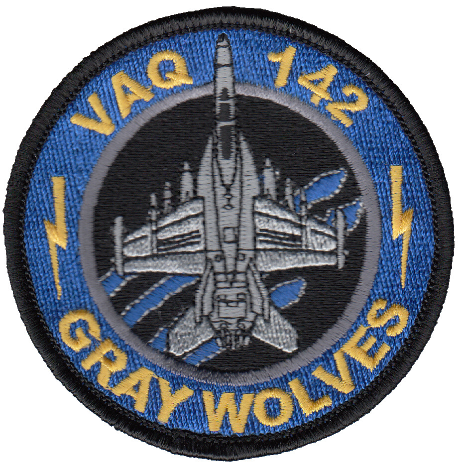 VAQ-142 GRAY WOLVES SHOULDER CIRCLE PATCH [Item 142001]
