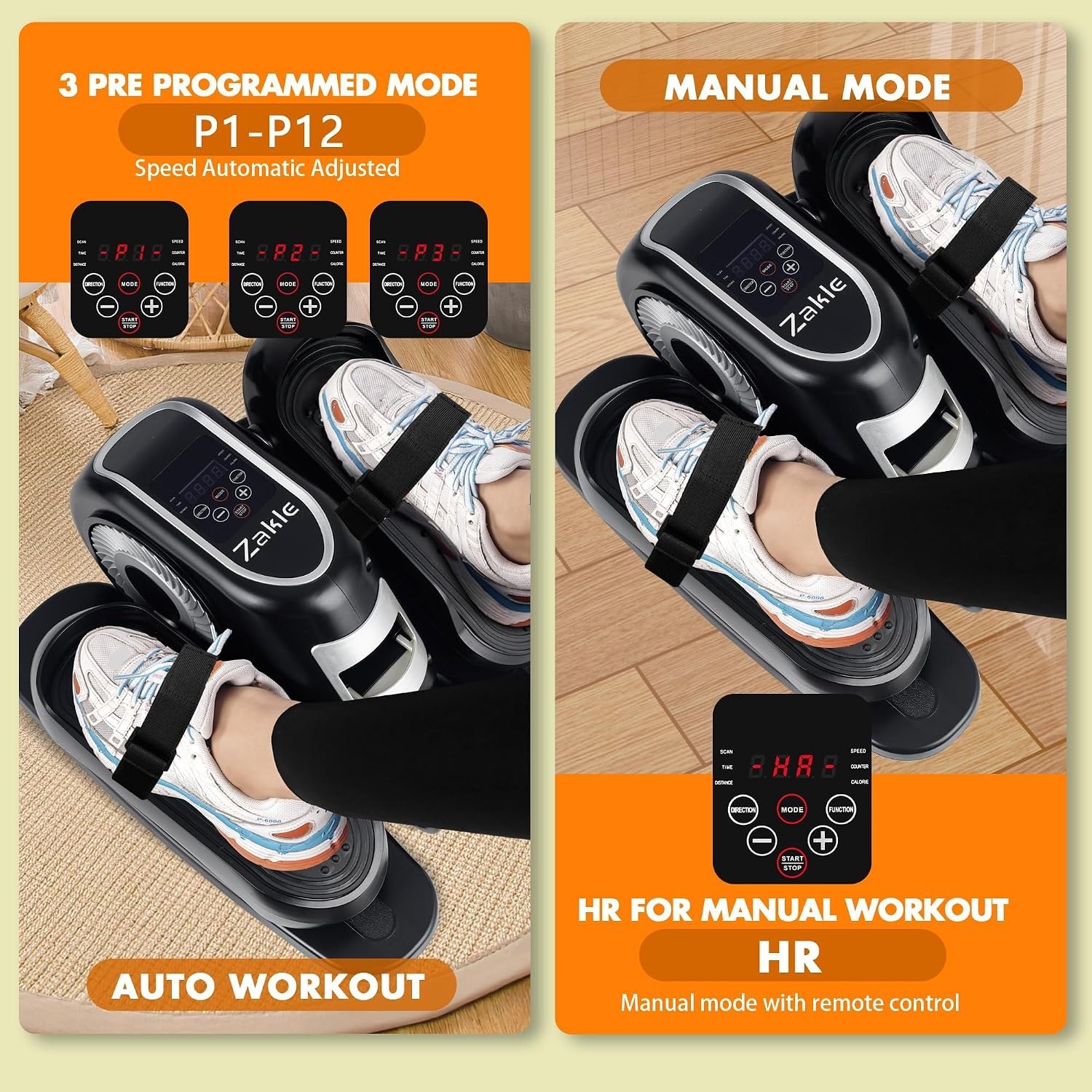 Under Desk Elliptical Machine, Electric Elliptical Training Machine w/Remote ...