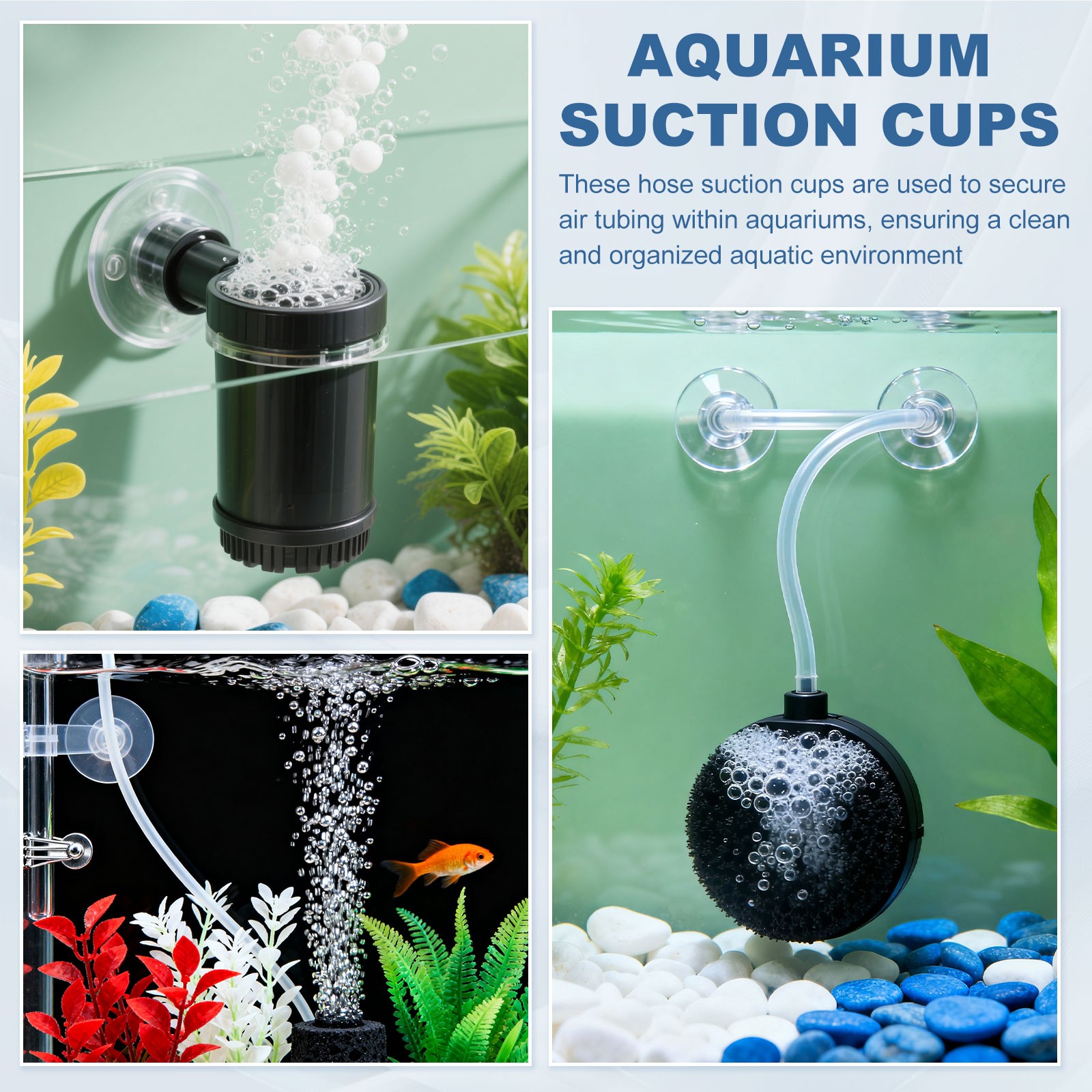 8Pcs Aquarium Suction Cups for 0.2" Fish Tank 5x30MM Clear]