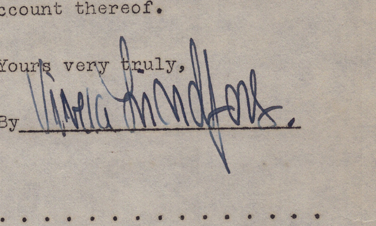 VIVECA LINDFORS - DOCUMENT DOUBLE SIGNED 07/20/1946