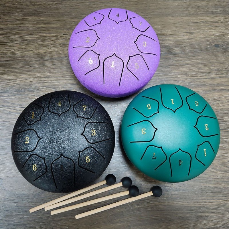 11 Key Steel Tongue Kalimba Thumb Piano 6 Inch Finger Rain Drum Musical Gift