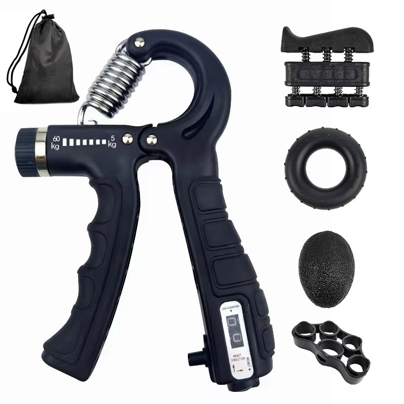 5-60kg Adjustable Hand Grip Strengthener Trainer with Counter Wrist Forearm