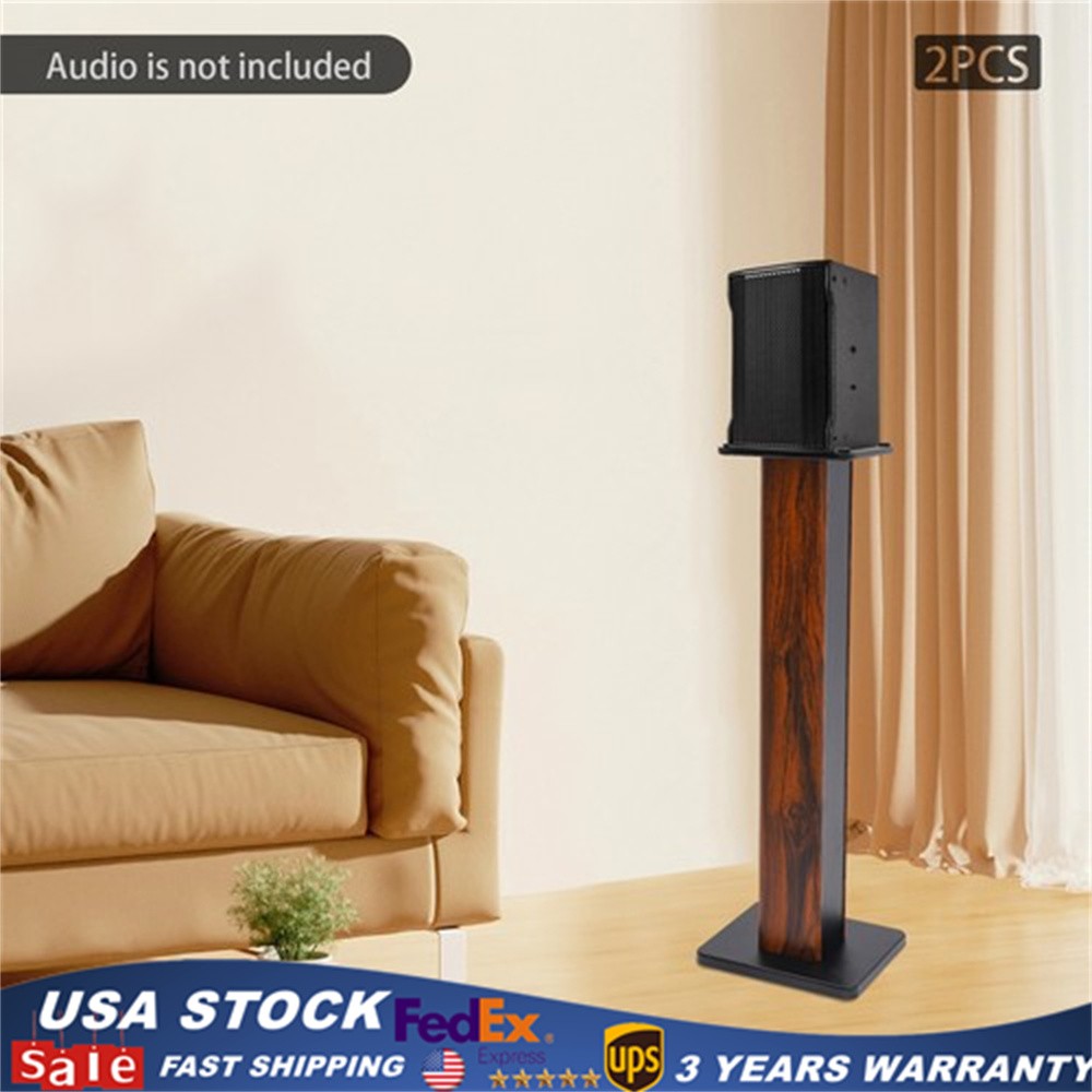 1Pair Wood Column Bookshelf Floor Speaker Stands Home Theater Speaker Bookshelf