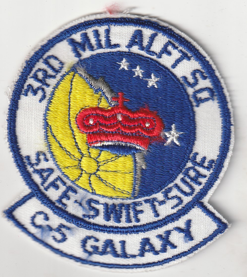 USAF air force 3d Military Airlift Sqn C-5 Galaxy Dover AFB Delaware patch