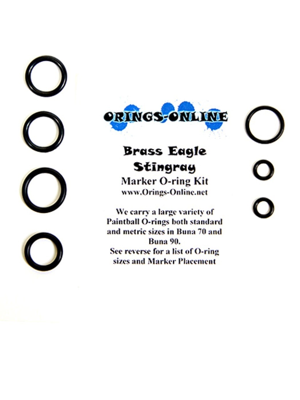 Brass Eagle Stingray Paintball Marker O-ring Oring Kit x 4 rebuilds / kits
