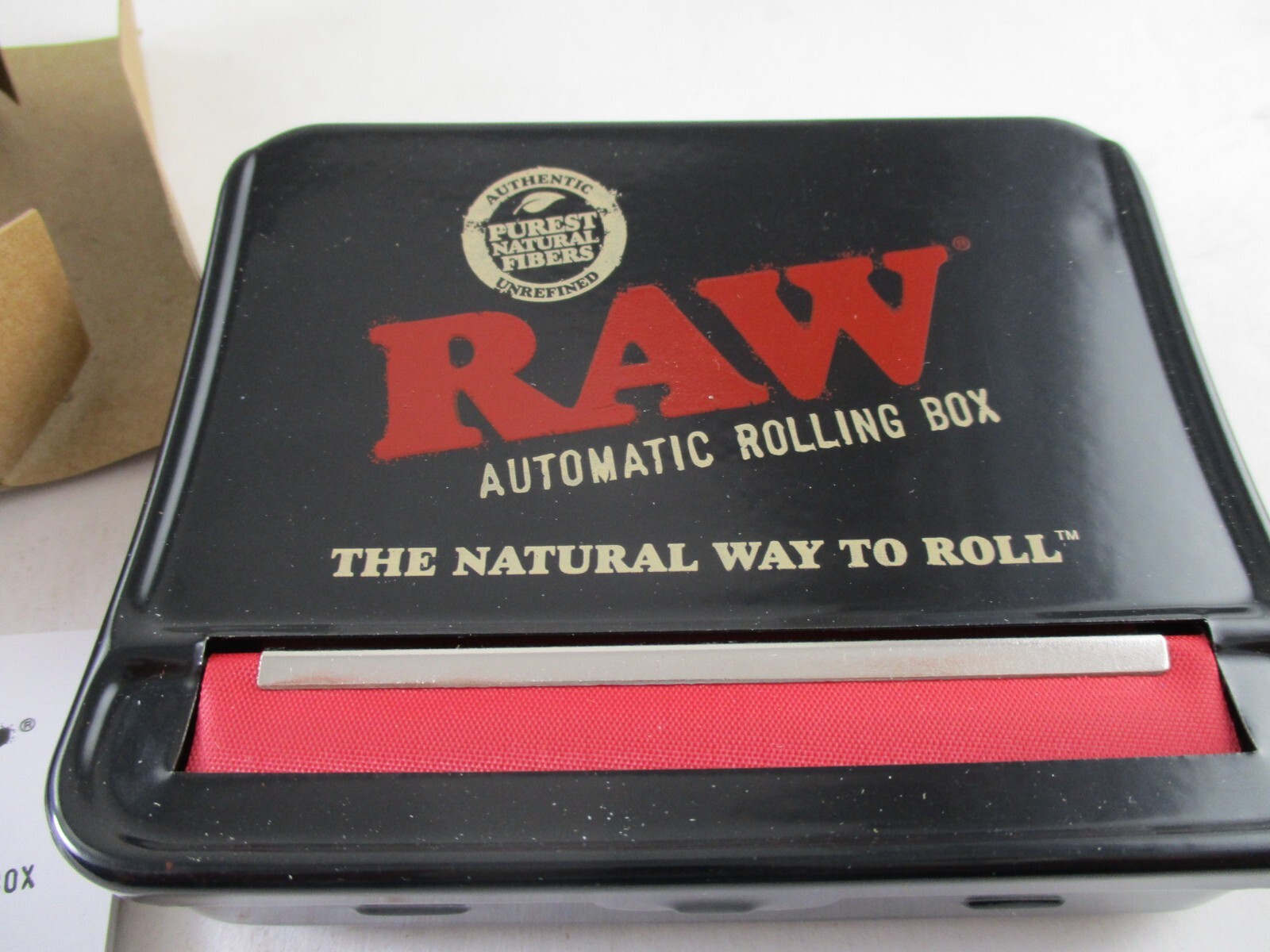 RAW 79mm Adjustable Automatic Cigarette Rolling Box w/ instructions
