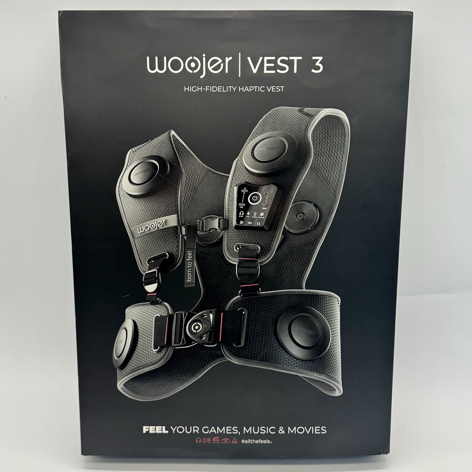Woojer VEST 3 High-Fidelity Haptic Vest - Black (WJRV3-101) - OPEN BOX